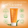 SUN & SHINE MINERAL SUNSCREEN LOTION: SPF50 Broad Spectrum UVA UVB, Face Neck Protection, Sunburn Cream Zinc Oxide, Sensitive Skin, 1.7 Oz