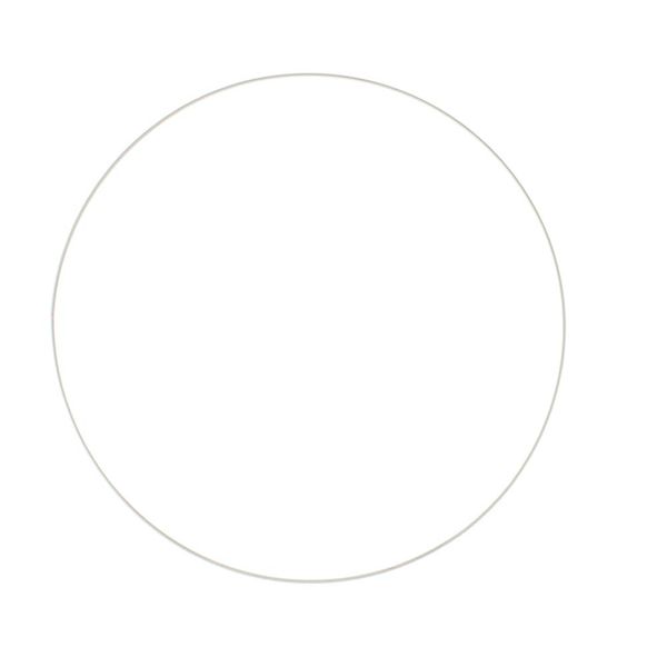 Glorex 6 1294 212 - Metal Ring for Crafts, with Diameter approx. 50 cm, White-Coated, Ideal for Dream Catchers, Macrame, Wall Decoration and Floristry