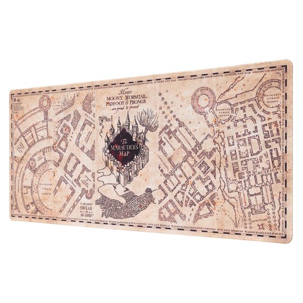 Grupo Erik XL Mauspad Harry Potter Fanartikel - Karte des Rumtreibers Gaming Mousepad - Gaming Mousepad XXL - Mauspad Gaming - Rutschfeste Unterseite, Wasserabweisend und verstärkte Kanten