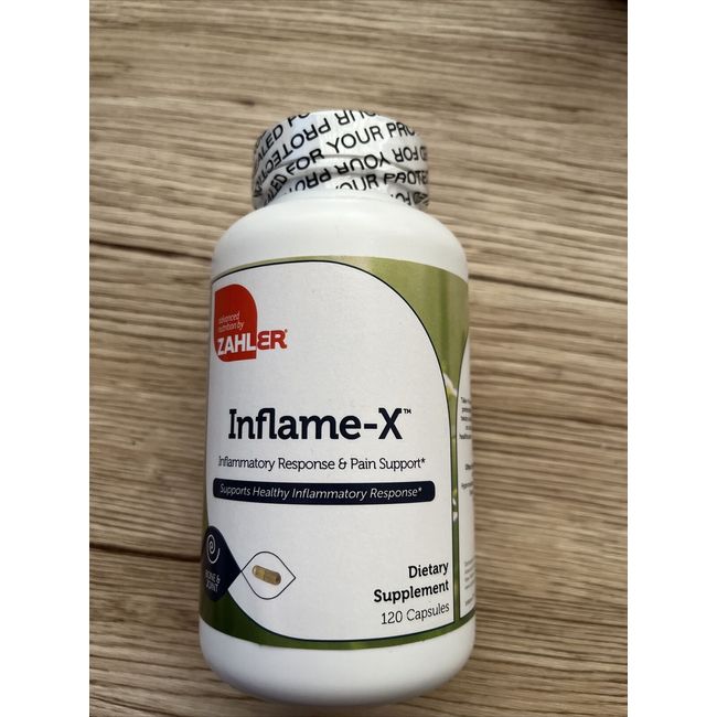 Zahler Inflame-X  Turmeric and More 120 Capsules-4 per serv EXP 1/26 NEW