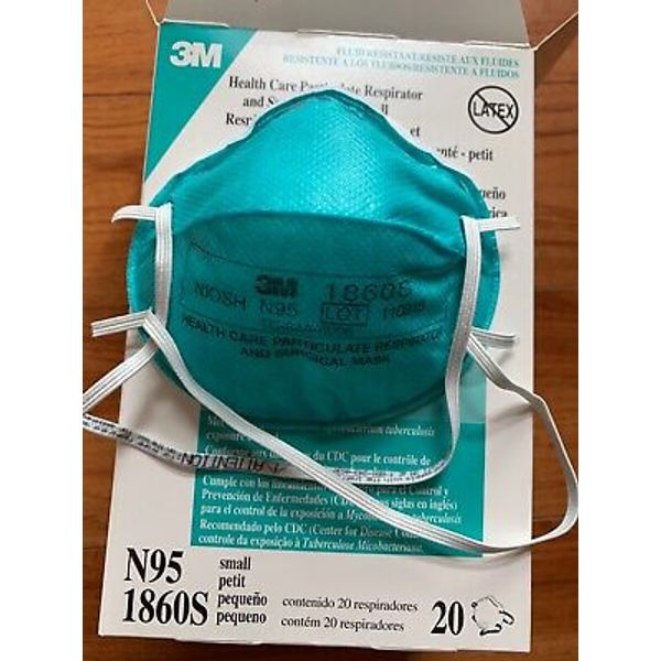 3M 1860S Small Health Care Particulate Respirator and Surgical Mask N95 20 in bx