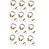 Califone 2800-YL Listening First Stereo Headphones for Kids Yellow  12 Pack