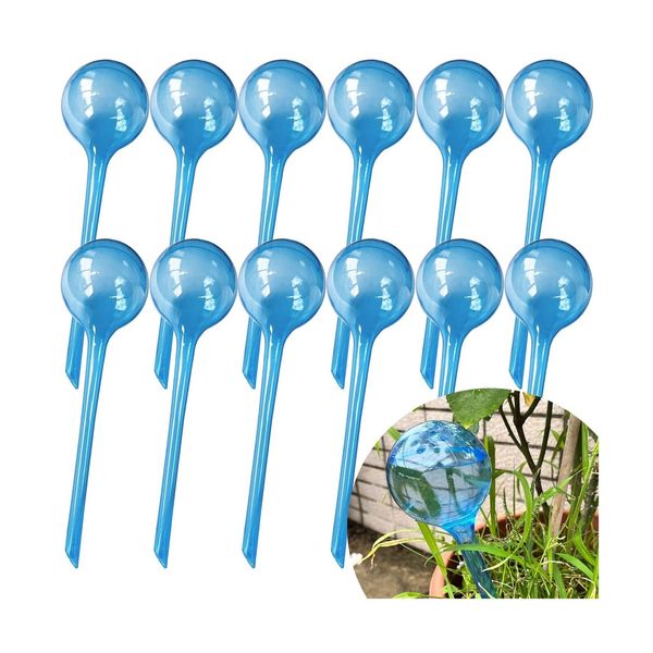 Large 12pcs Self Watering Plant Stakes, Plastic Plant Watering Devices to hel...