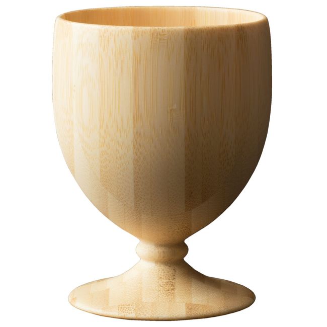 RIVERET RV-106W Vessel Glass Goblet, 8.1 fl oz (230 ml), Bamboo, Dishwasher Safe, White