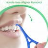Aligner Chewies for Invisalign Aligners Mint Scented (20 Pcs Green) and 2 Aligner Removal Tools