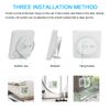 ALLOMN Bathroom Clock, LCD Digital Shower Clock Alarm Waterproof Touch Control ℃/℉ Temperature Humidity, Count Down Timer, 3 Mounting Methods, Battery Power (Green)