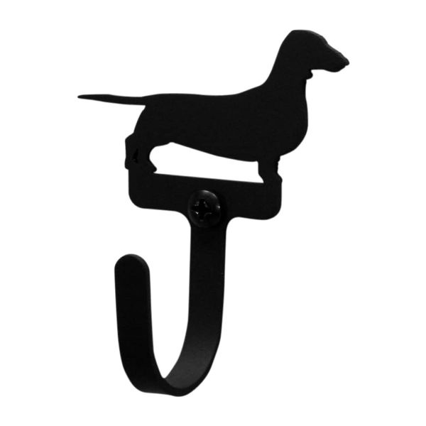 Village Wrought Iron Dachshund Dog Wall Hook Decorative Small