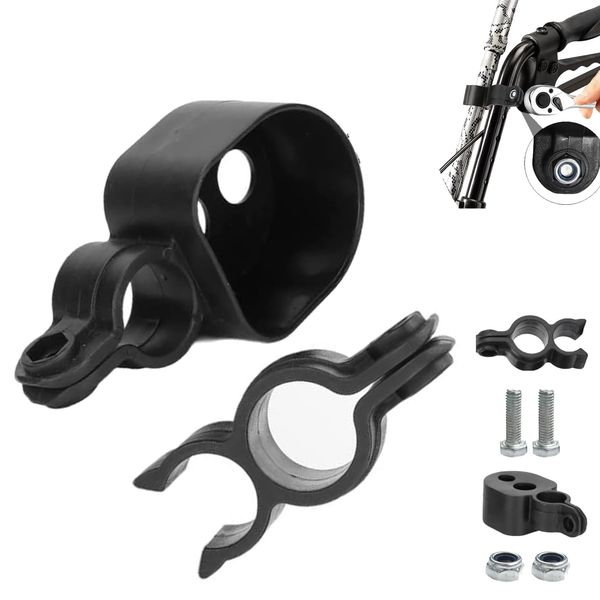 BestYiJo Rollstuhl Stockhalter, Stockhalter für Rollstuhl, Gehstockhalter für Rollator, Halterung für Gehstock Am Rollator, Stockhalter Rollstuhl, Gehhilfezubehör für Rollstühle(Mit Schrauben)