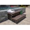 36" Universal Spa and Hot Tub 2-Steps with Storage Compartments Brown/Black