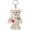 NICI Love Bear Key Ring, 3.9 inches (10 cm), White