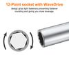 HARFINGTON 2pcs 1/2" Drive by 13mm 12-Point Deep Socket 78mm Length Metric Spline Socket