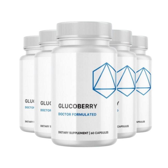 5-Pack Glucoberry Dietary Supplement, Supports Gut Health,Digestion-300 Capsules