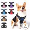 Navy Blue Padded Adjustable Control Pet Dog Harness Reflective Strips w/Handle