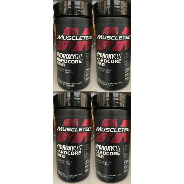 MuscleTech Hydroxycut Hardcore Elite 100ct. 4 Pack Free Fast USPS Ship