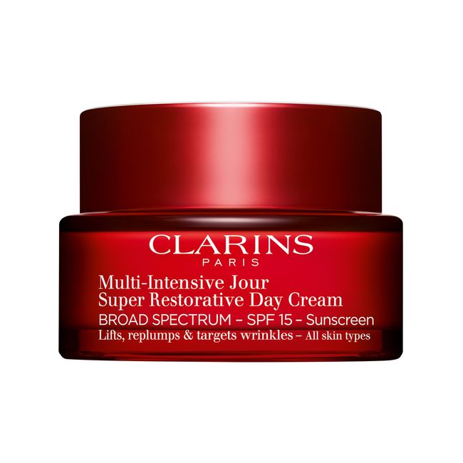 CLARINS Super Restorative Day Cream, Broad Spectrum SPF 15 Sunscreen | Anti-Aging Moisturizer For Mature Skin Weakened By Hormonal Changes | Replenishes, Illuminates & Densifies Skin|Targets Wrinkles