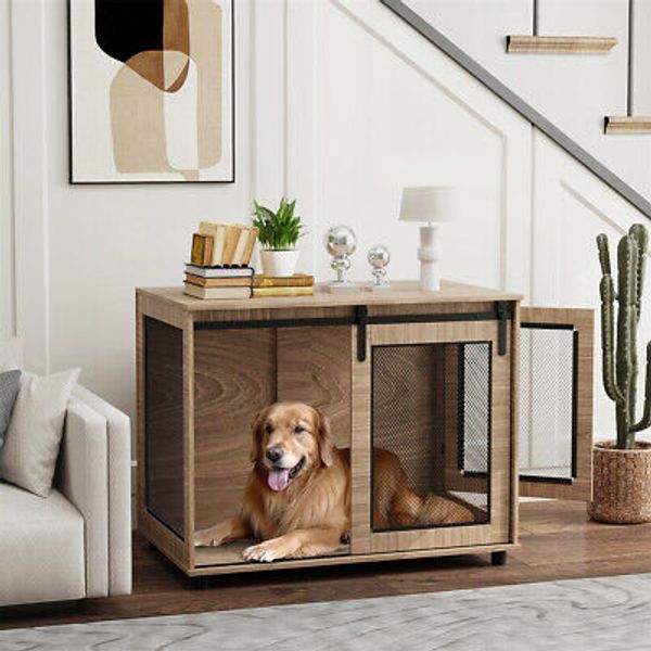 Dog Crate Folding Metal Pet Cage with Divider for Indoor and Outdoor Use