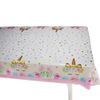 LAIYOHO 2 Pack Unicorn Table Cover Plastic Table Cloth Disposable Tablecloth for Party Table Decoration