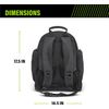 Durable Black Portable Tool Backpack With Pockets And Waterproof Base