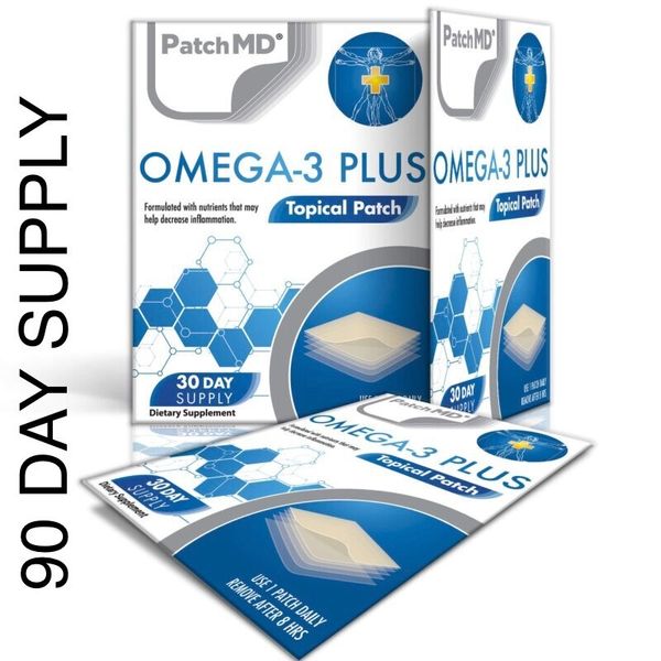 90 Day Supply Original PatchMD Omega-3 Plus Patch 90 Patches New Sealed