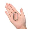 sourcing map Spring Oval Ring, 4Pcs 1.61 Inch Round Spring Snap Clip Trigger Spring Keyring Buckle for Bags Purses Keychain, Silver Tone