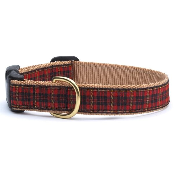Animal World Wide 1 Dog Collar, Red Plaid