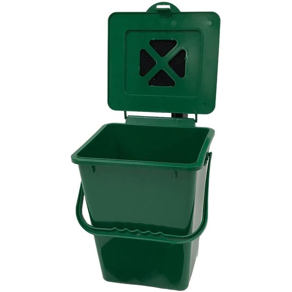 Exaco ECO 2000-NP Kitchen Compost Pail, 2.4 Gallon, Green