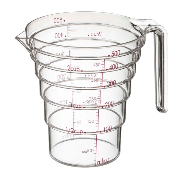 Yamazaki Industries Microwave Safe Measuring Cup, 16.9 fl oz (500 ml), Clear 2700