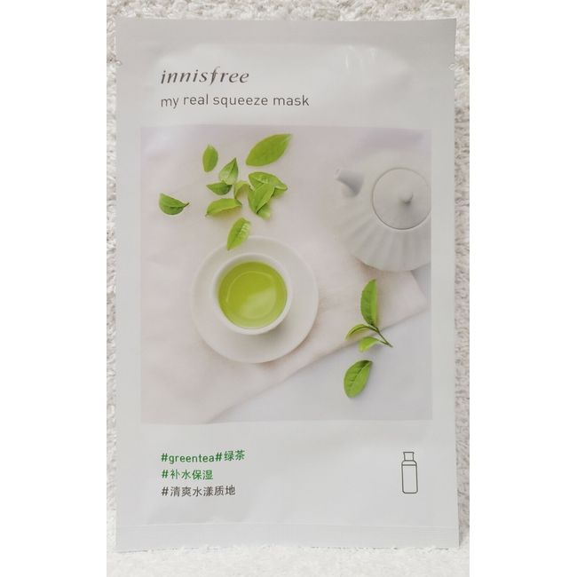 Innisfree GREEN TEA My Real Squeeze Mask Face Facial Sheet 25mL New EXP 10/2021