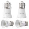 DiCUNO E27 Lamp Base Adapter, E27 Lamp Holder Light Bulb Converter Socket Extender for LED Bulbs and CFL Bulbs, 4-Pack