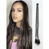 Hair Extensions Clip In Box Braids (Natural Black)