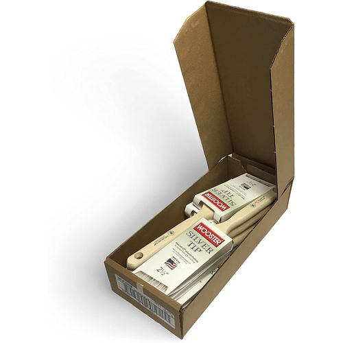 Wooster Brush 5221-2 1/2 Silver Tip 2 1/2 Inch Angle Sash Paintbrush 24 Pack