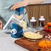 Geedel Rotary Cheese Grater, Kitchen Mandoline Vegetable Slicer with 3 Interc...
