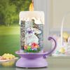 LED Lighted Easter Bunny Glitter Globe Candle Table Centerpiece Decor