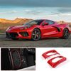 2PCS ABS Red Side Air Vent Frame Trim Cover For Corvette C6 2005-2013