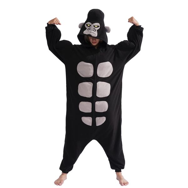 YUNTAISHAN Animal Onesie Adult One Piece Pajamas Animal Cosplay Costume for Women Men