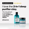 L'Oréal Professionnel Scalp Advanced, Professional Clay Anti-Oiliness 2-in-1 Deep Purifier Shampoo and Hair Mask, For Oily and Greasy Hair, Serie Expert, 250ml