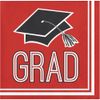 Congrats Grad Red Beverage Napkins (36 ct)