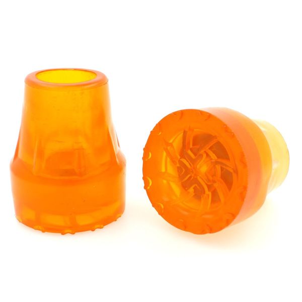 4pcs High Visibility Orange Z-Type 25mm (1") Rubber Ferrules End Caps Tips for Walking Stick Crutches by Lifeswonderful®