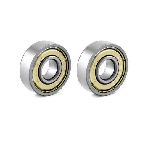QWORK® Pack of 20 608zz Ball Bearings, Metal Double Shielded Miniature Deep Groove Ball Bearings, for Skateboards, Scooters, Inline Skates, 8 mm x 22 mm x 7 mm