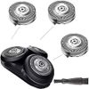 SH50/52 Replacement Heads Fit for Philips Series 5000 Shavers, Electric Razor Replacement Fit for Norelco Shaver Series 5000 (S5xxx), AquaTouch (S5xxx), PowerTouch (PT8xx, PT7xx), 3 Count