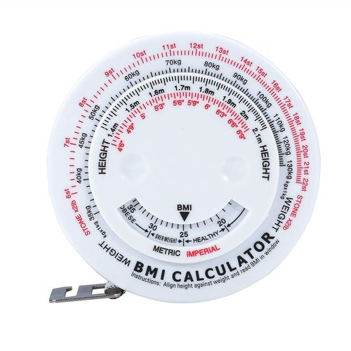 Fat Measurement Tape, Body Tape Measure, BMI Retractable Measuring Tape for Accurate Waist Body Mass Index Measurement Body Tape Measure with BMI Calculator