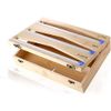 Bamboo Foil and Plastic Wrap Dispenser with Cutter – Organization and Storage
