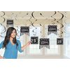 Black and White Customisable Swirls Decoration /12