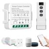 WiFi Roller Shutter Timer and Voice Control, Smart Roller Shutter Switch with RF Remote Control and Receiver, Wireless Switch Blind Switch Set, Electric Shutter Control for Blinds and Awnings