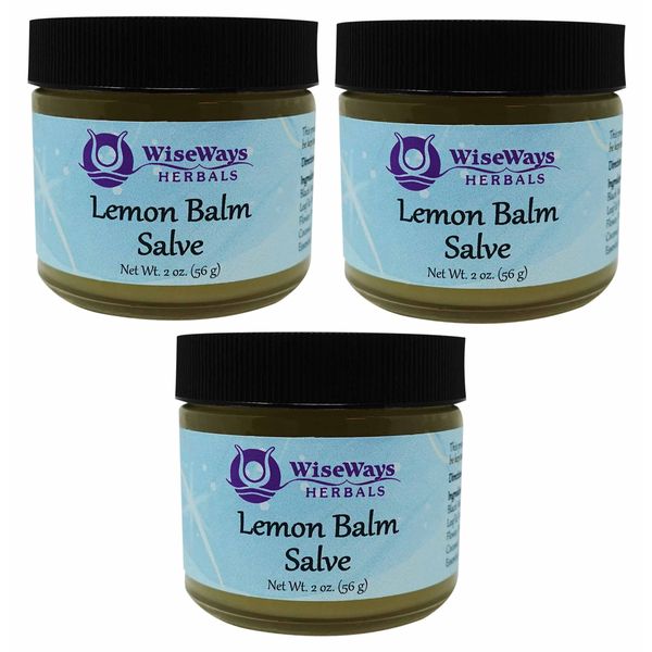 WiseWays Herbals: Salves for Natural Skin Care, Lemon Balm Cream, 2 Ounce (Pack of 3)