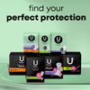 U by Kotex Maxi Pads with Wings, Clean & Secure, Overnight Absorbency, 14 Count (Packaging May Vary)
