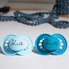 MAM *2-Pack* Personalised Dummy Pacifier Soother, 2 Sizes, Heart F0NT