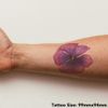 Large 'Violet Poppy' Temporary Tattoo (TO00032328)