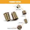 Pack of 155 Threaded Insert Wood Screw-In Sleeves Set Screw Nut M4 M5 M6 M8 Ramp Sleeve Zinc Alloy Hex Nuts Assortment for Wooden Furniture