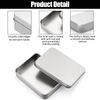 ZEACCT 4-Piece Rectangular Metal Tin Set - Hinged Storage Containers for Candy, Jewelry & Small Items, Empty Tinplate Boxes with Secure Latch, Versatile Home Organization Solution